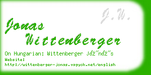 jonas wittenberger business card